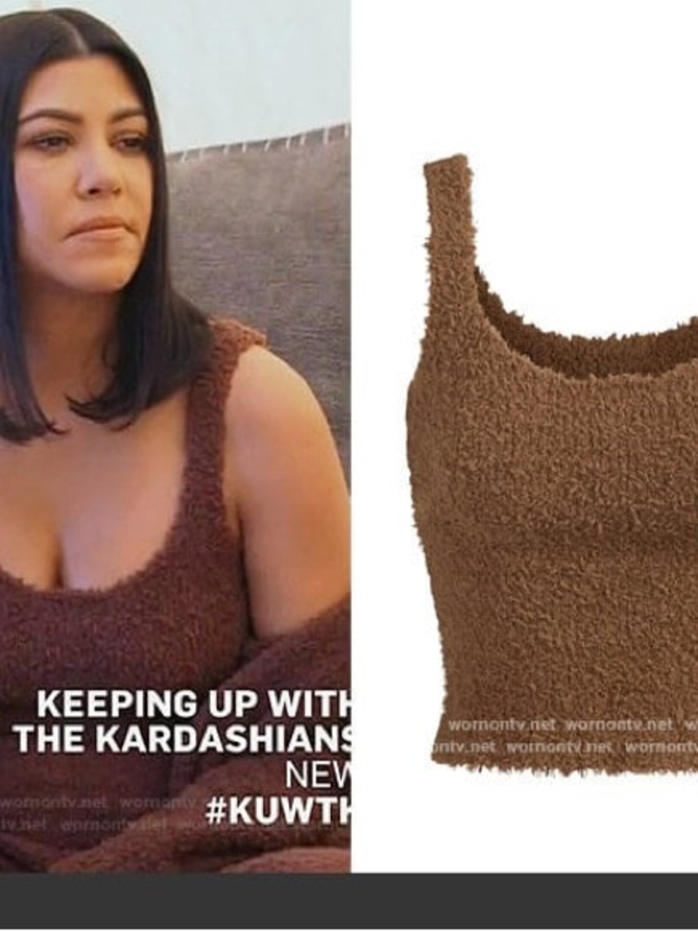 Skims furry tank top